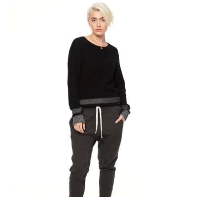 ANIMAL WOMENS JUMPER.NEW NIXIE PEARL BLACK KNITTED TOP PULLOVER 7W £45 SIZE 12