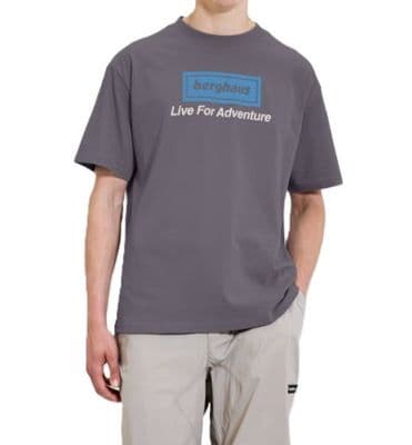 BERGHAUS MENS T SHIRT.NEW ADVENTURE TOUR PURPLE COTTON SHORT SLEEVED TEE TOP S26