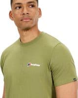 BERGHAUS MENS T SHIRT.NEW CLASS LOGO GREEN COTTON SHORT SLEEVED TEE TOP W25