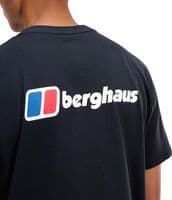 BERGHAUS MENS T SHIRT.NEW FRONT & BACK BLACK BACKPRINT SHORT SLEEVED TEE TOP W25