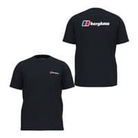BERGHAUS MENS T SHIRT.NEW FRONT & BACK BLACK BACKPRINT SHORT SLEEVED TEE TOP W25