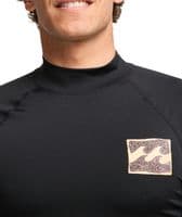 BILLABONG MENS RASH GUARD VEST.RE ISSUE BLACK LONG SLEEVED UPF50+ SURFER TOP S26