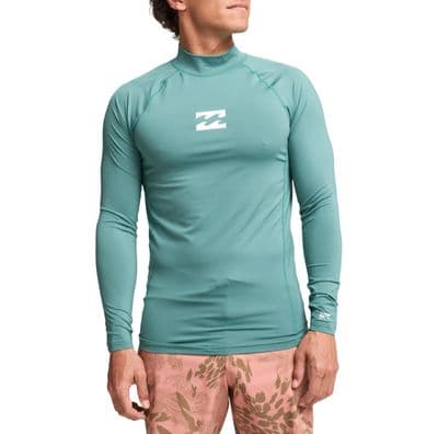 BILLABONG MENS RASH GUARD VEST.WAVES ALL DAY LONG SLEEVED UPF50+ SURFER TOP S26