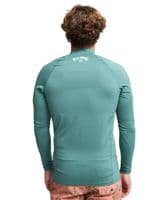 BILLABONG MENS RASH GUARD VEST.WAVES ALL DAY LONG SLEEVED UPF50+ SURFER TOP S26