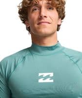 BILLABONG MENS RASH GUARD VEST.WAVES ALL DAY LONG SLEEVED UPF50+ SURFER TOP S26