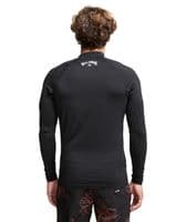 BILLABONG MENS RASH GUARD VEST.WAVES BLACK ALL DAY LONG SLEEVED UPF50+ TOP S26