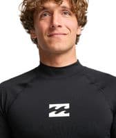 BILLABONG MENS RASH GUARD VEST.WAVES BLACK ALL DAY LONG SLEEVED UPF50+ TOP S26