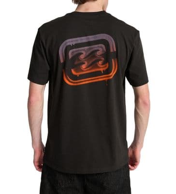 BILLABONG MENS T SHIRT.NEW CRAYON WAVE BACKPRINT SHORT SLEEVED CREW TOP TEE S26
