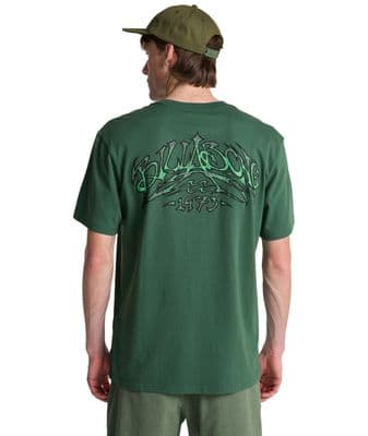 BILLABONG MENS T SHIRT.NEW RE ISSUE BACKPRINT GREEN SHORT SLEEVED TEE TOP S26