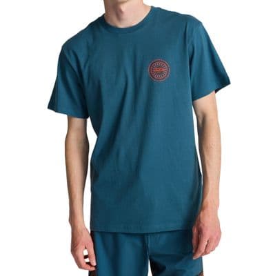 BILLABONG MENS T SHIRT.NEW RE ISSUE BACKPRINT TEAL SHORT SLEEVED TEE TOP S26