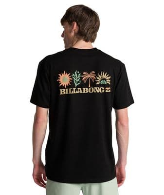BILLABONG MENS T SHIRT.NEW SEGMENT BACKPRINT BLACK SHORT SLEEVE TEE TOP S26