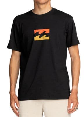 BILLABONG MENS T SHIRT.NEW TEAM WAVE BLACK SHORT SLEEVED COTTON CREW TEE TOP S24