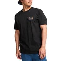 BILLABONG MENS T SHIRT.SEGMENT BACKPRINT BLACK COTTON SHORT SLEEVED TEE TOP W25