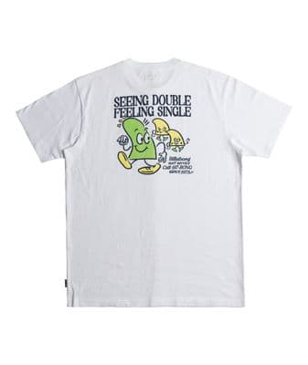 BILLABONG MENS T SHIRT.SURF SERVICE WHITE BACKPRINT SHORT SLEEVED TEE TOP W24