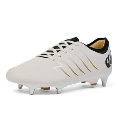 CANTERBURY ADULTS PHOENIX TEAM 2 RUGBY BOOTS.NEW MENS WHITE GOLD SOFT GROUND W25