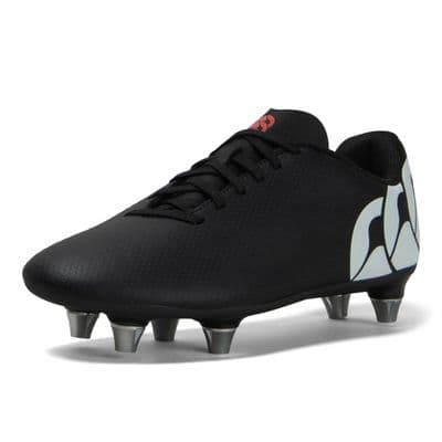 CANTERBURY JUNIOR BOYS GIRLS BLACK RUGBY BOOTS.KIDS PHOENIX RAZE SOFT GROUND W25