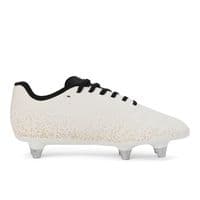 CANTERBURY JUNIOR BOYS GIRLS WHITE RUGBY BOOTS.NEW STAMPEDE GROUNDBREAK KIDS W25
