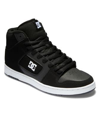 DC SHOES MANTECA 4 MENS HIGH TOPS.BLACK LEATHER HI SKATE SHOES BOOT TRAINERS W25