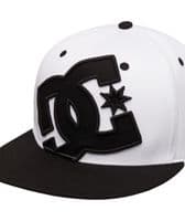 DC SHOES MENS BASEBALL CAP.NEW DOUBLE THAT SKATE BLACK WHITE SNAPBACK HAT W26