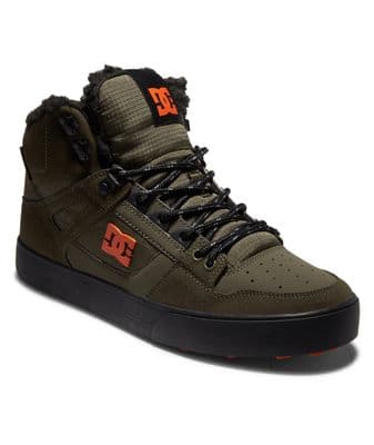 DC SHOES MENS PURE HI TOPS WINTER BOOTS.WNT SHEARLING LINED HIGH TRAINERS W24