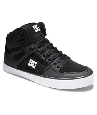 DC SHOES MENS PURE HIGH TOPS.NEW BLACK LEATHER HI SKATE SHOES BOOTS TRAINERS S26