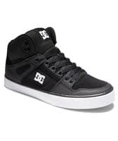 DC SHOES MENS PURE HIGH TOPS.NEW BLACK LEATHER HI SKATE SHOES BOOTS TRAINERS S26