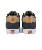 DC SHOES MENS PURE TRAINERS.NEW BOXED LEATHER LACE UP GREY TAN SKATE SHOES W25