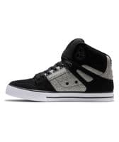 DC SHOES MENS PURE WC HIGH TOPS.NEW BOXED LEATHER HI BLACK GREY SHOES BOOTS S26