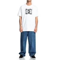 DC SHOES MENS T SHIRT.STAR SKULLY BACKPRINT WHITE COTTON SHORT SLEEVED TOP  S25
