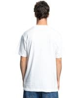 DC SHOES MENS T SHIRT.STAR SKULLY BACKPRINT WHITE COTTON SHORT SLEEVED TOP  S25