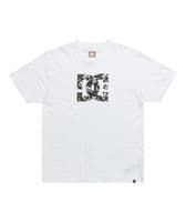 DC SHOES MENS T SHIRT.STAR SKULLY BACKPRINT WHITE COTTON SHORT SLEEVED TOP  S25