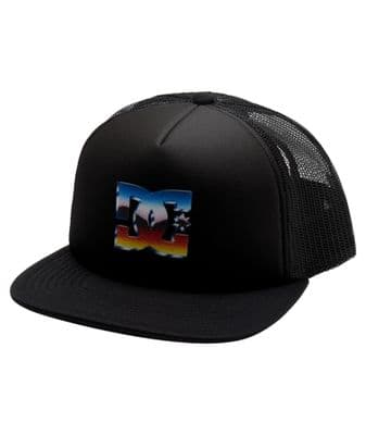 DC SHOES MENS TRUCKER CAP.NEW GAS STATION BLACK SKATER SNAPBACK BASEBALL HAT S24