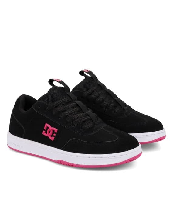 DC SHOES WOMENS ASTRIX TRAINERS.NEW BOXED LEATHER BLACK PINK SKATER LACE UPS W25