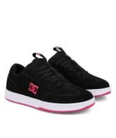 DC SHOES WOMENS ASTRIX TRAINERS.NEW BOXED LEATHER BLACK PINK SKATER LACE UPS W25