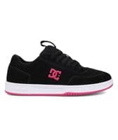 DC SHOES WOMENS ASTRIX TRAINERS.NEW BOXED LEATHER BLACK PINK SKATER LACE UPS W25