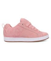 DC SHOES WOMENS COURT GRAFFIK TRAINERS.NEW SUEDE LEATHER PINK SKATE SHOES S25