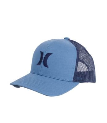 HURLEY MESH TRUCKER CAP.NEW DEL MAR BLUE VOID LOGO SNAPBACK BASEBALL HAT S26