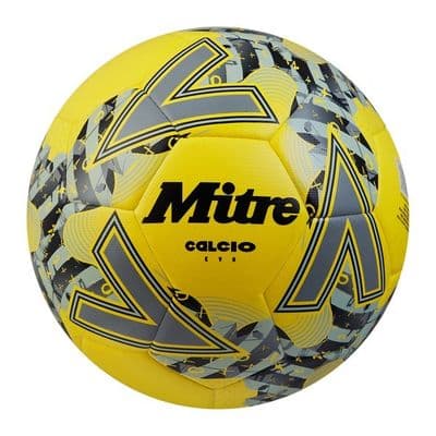 MITRE CALCIO EVO 24 FOOTBALL.NEW 30 PANEL YELLOW GRASS ASTRO TRAINING BALL W25