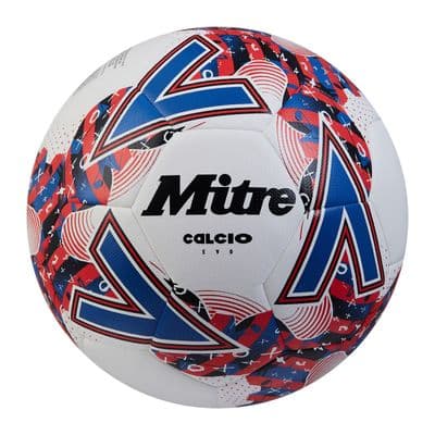 MITRE CALCIO EVO FOOTBALL.NEW 30 PANEL WHITE RED GRASS ASTRO TRAINING BALL W25