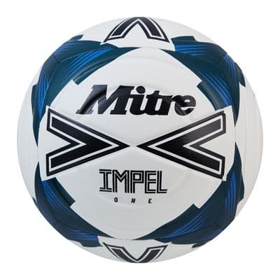 MITRE IMPEL ONE 24 FOOTBALL.NEW 6 PANEL WHITE BLUE GRASS ASTRO TRAINING BALL W25