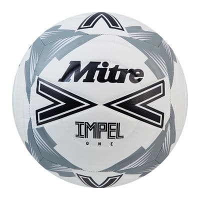 MITRE IMPEL ONE 24 FOOTBALL.NEW 6 PANEL WHITE GREY GRASS ASTRO TRAINING BALL W25
