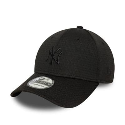 NEW ERA 39THIRTY NEW YORK YANKEES BASEBALL CAP. MLB STRETCH MESH BLACK HAT S26