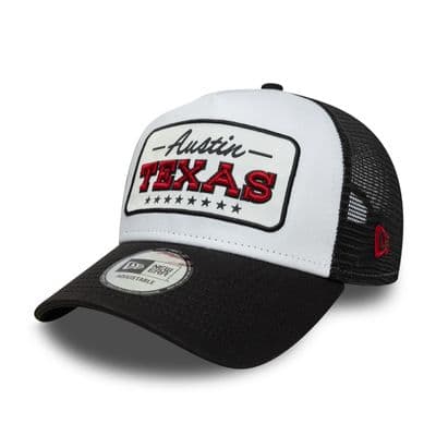 NEW ERA AUSTIN TEXAS TRUCKER CAP.9FORTY A FRAME LOCATION PATCH BASEBALL HAT S26