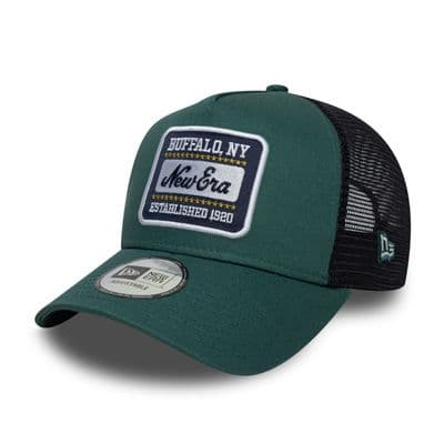 NEW ERA BUFFALO NEW YORK BASEBALL CAP.9FORTY A FRAME GREEN NY SNAPBACK HAT S26
