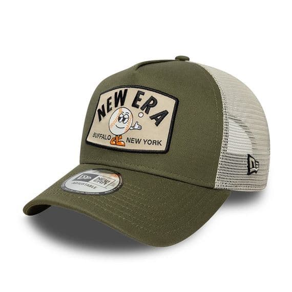 NEW ERA BUFFALO NY TRUCKER CAP.9FORTY SUMMER PATCH ADJUSTABLE BASEBALL HAT S26