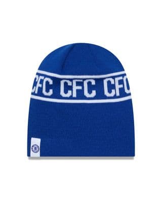 NEW ERA CHELSEA FC BEANIE HAT THE BLUES NAVY FOOTBALL WOOLLY KNITTED SKULLIE W23