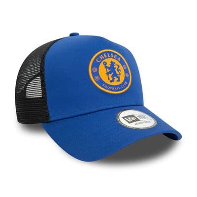 NEW ERA CHELSEA FC TRUCKER CAP.E FRAME BLUE ADJUSTABLE FOOTBALL BASEBALL HAT W24