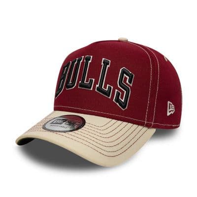 NEW ERA CHICAGO BULLS BASEBALL CAP.9FORTY CITY ICON RED CREAM E FRAME HAT W26