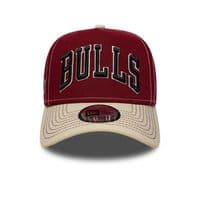 NEW ERA CHICAGO BULLS BASEBALL CAP.9FORTY CITY ICON RED CREAM E FRAME HAT W26