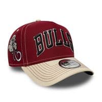 NEW ERA CHICAGO BULLS BASEBALL CAP.9FORTY CITY ICON RED CREAM E FRAME HAT W26
